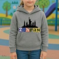 Zohran Mamdani For New York NYC Skyline Kids Hoodie thumb 3