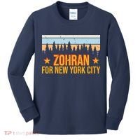 Zohran Mamdani For New York City Kids Long Sleeve Shirt thumb 0