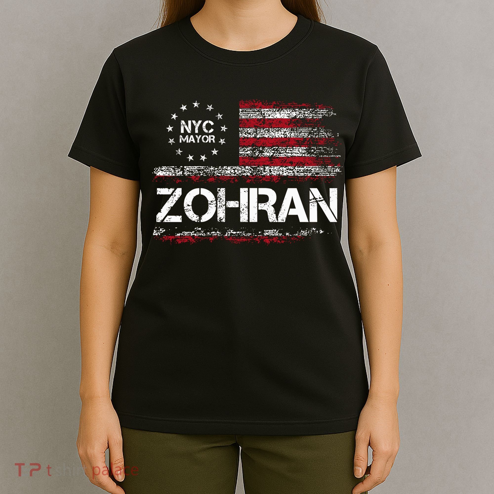 Zohran Mamdani NYC Mayor American Flag Vintage T-Shirt