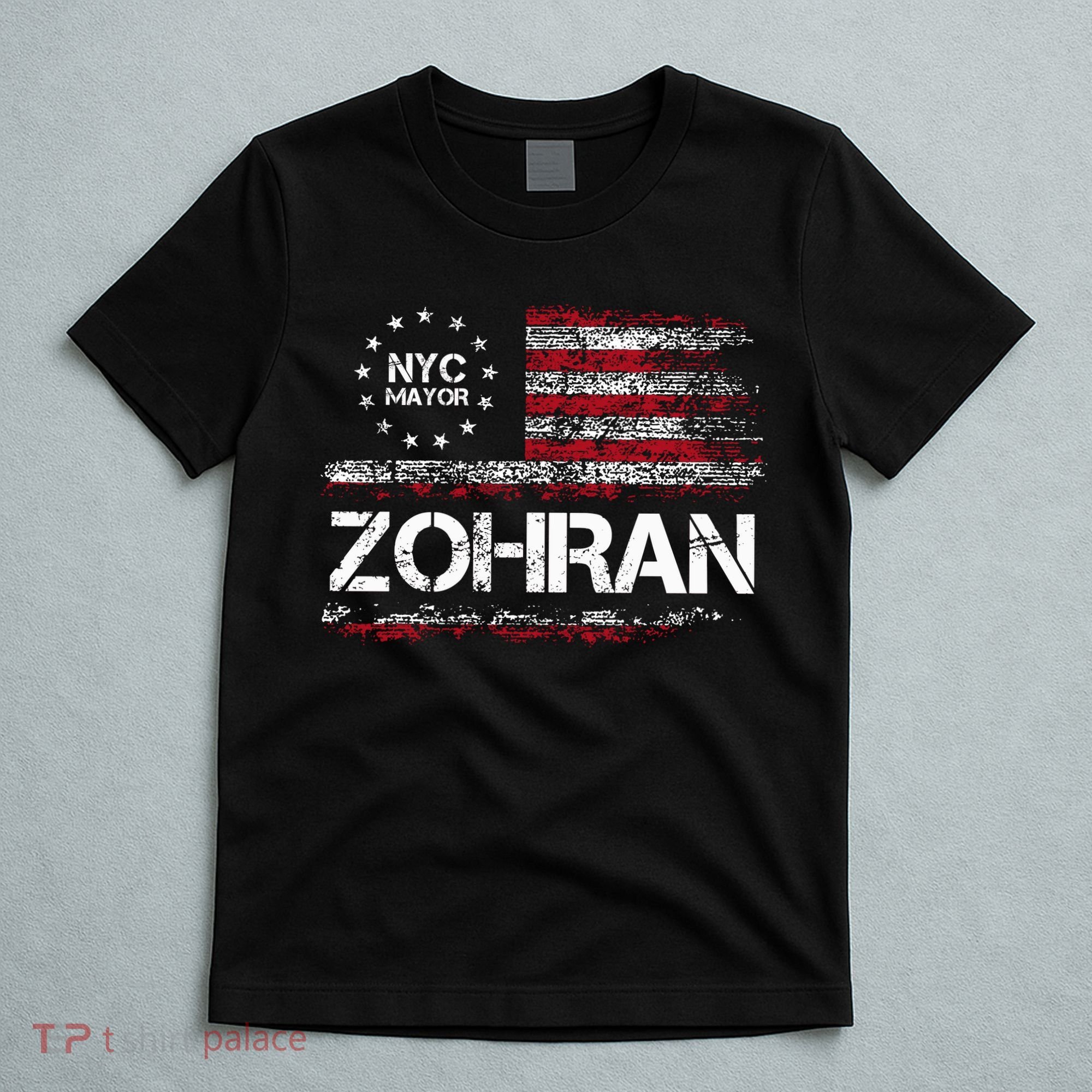 Zohran Mamdani NYC Mayor American Flag Vintage T-Shirt