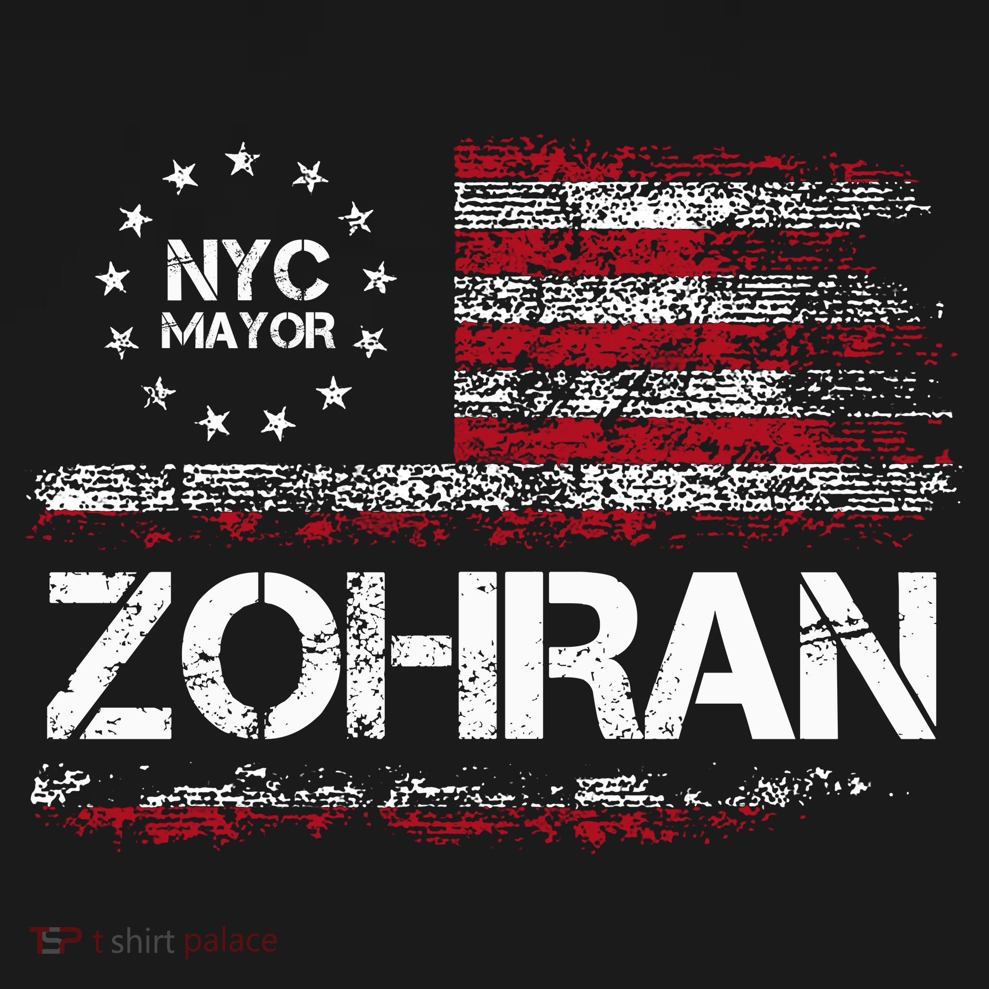 Zohran Mamdani NYC Mayor American Flag Vintage T-Shirt