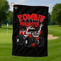 Zombie Monster Truck Golf Towel thumb 1