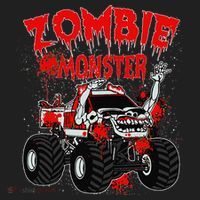 Zombie Monster Truck Golf Towel thumb 3