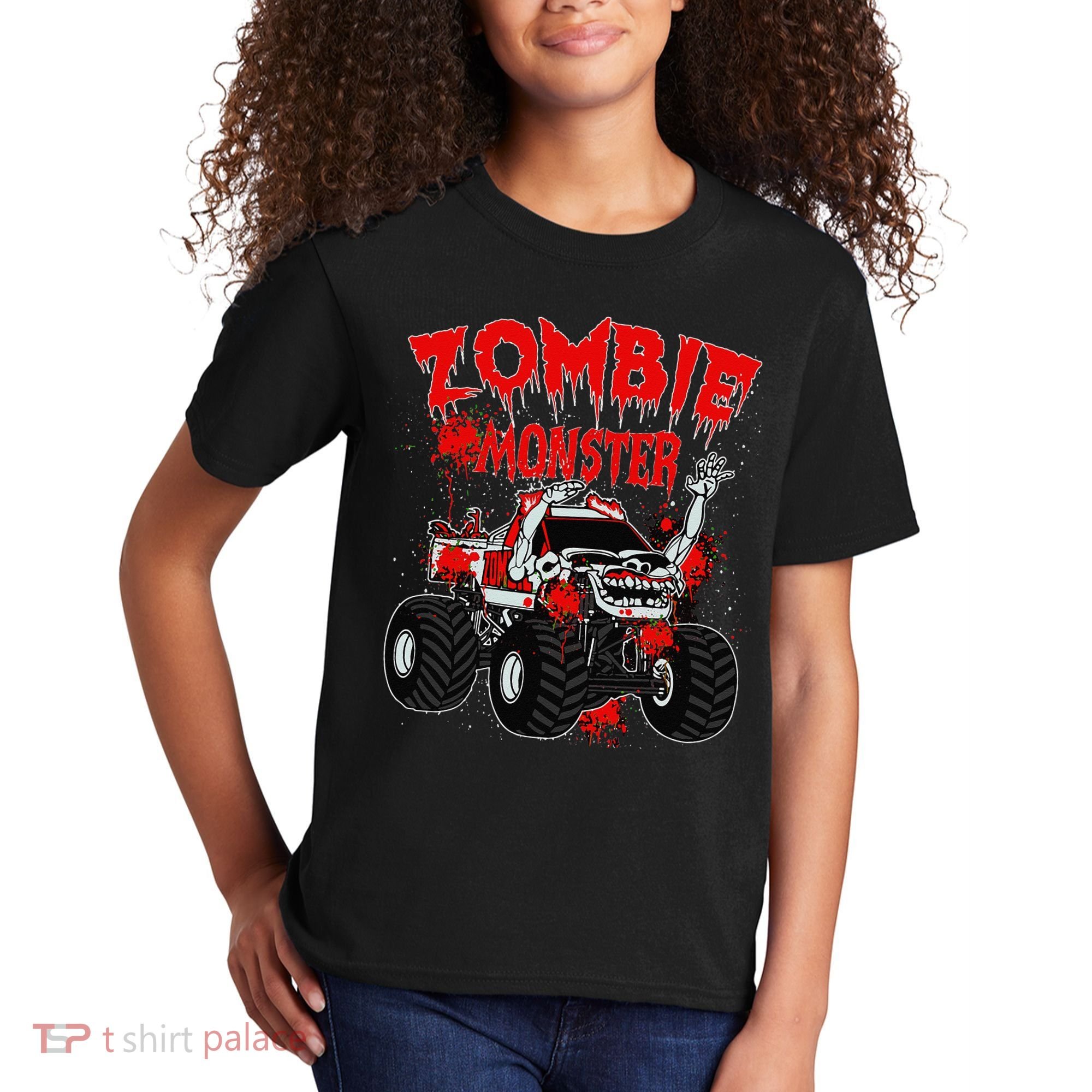 Zombie Monster Truck Kids T-Shirt