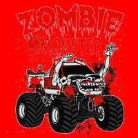 Zombie Monster Truck Santa Hat thumb 1