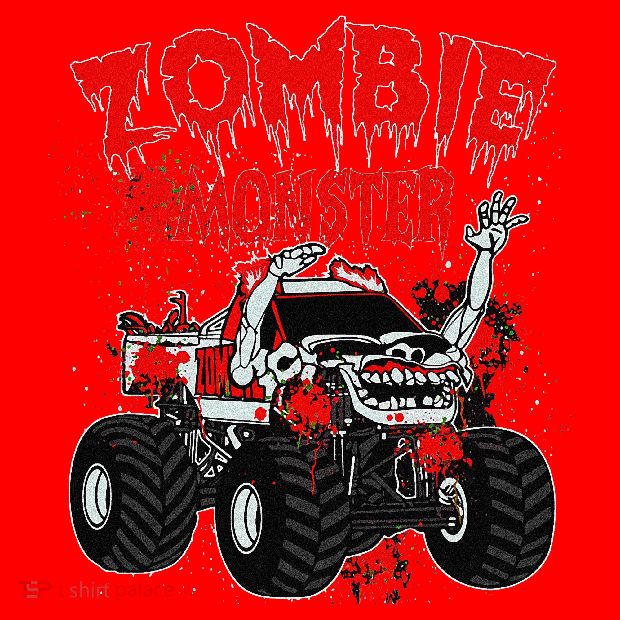 Zombie Monster Truck Santa Hat