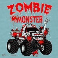 Zombie Monster Truck Sueded Cloud Jersey T-Shirt thumb 2