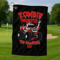 Zombie Monster Truck The Smashing Dead Golf Towel thumb 1