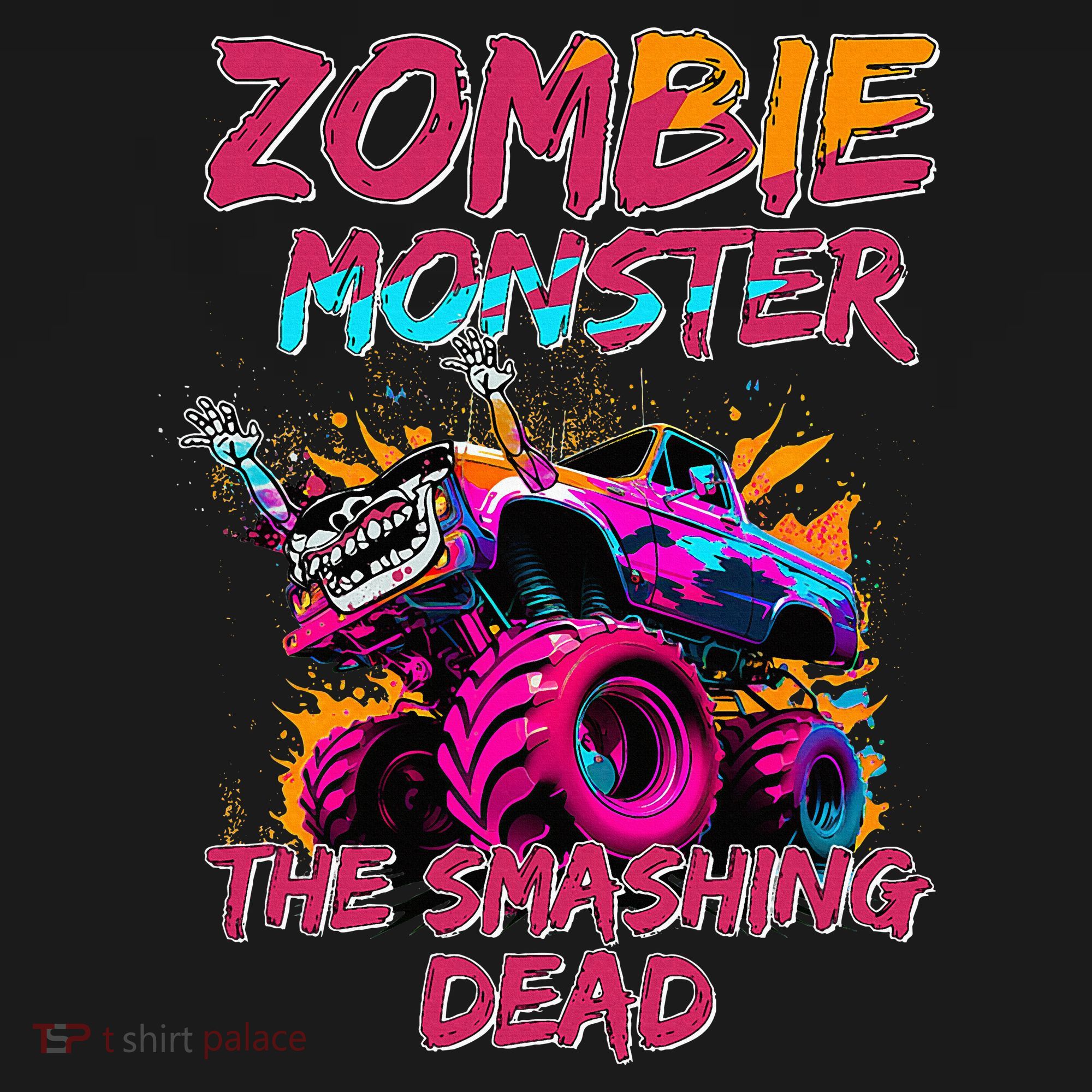Zombie Monster Truck The Smashing Dead Women's Hoodie