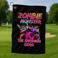 Zombie Monster Truck The Smashing Dead Golf Towel thumb 1