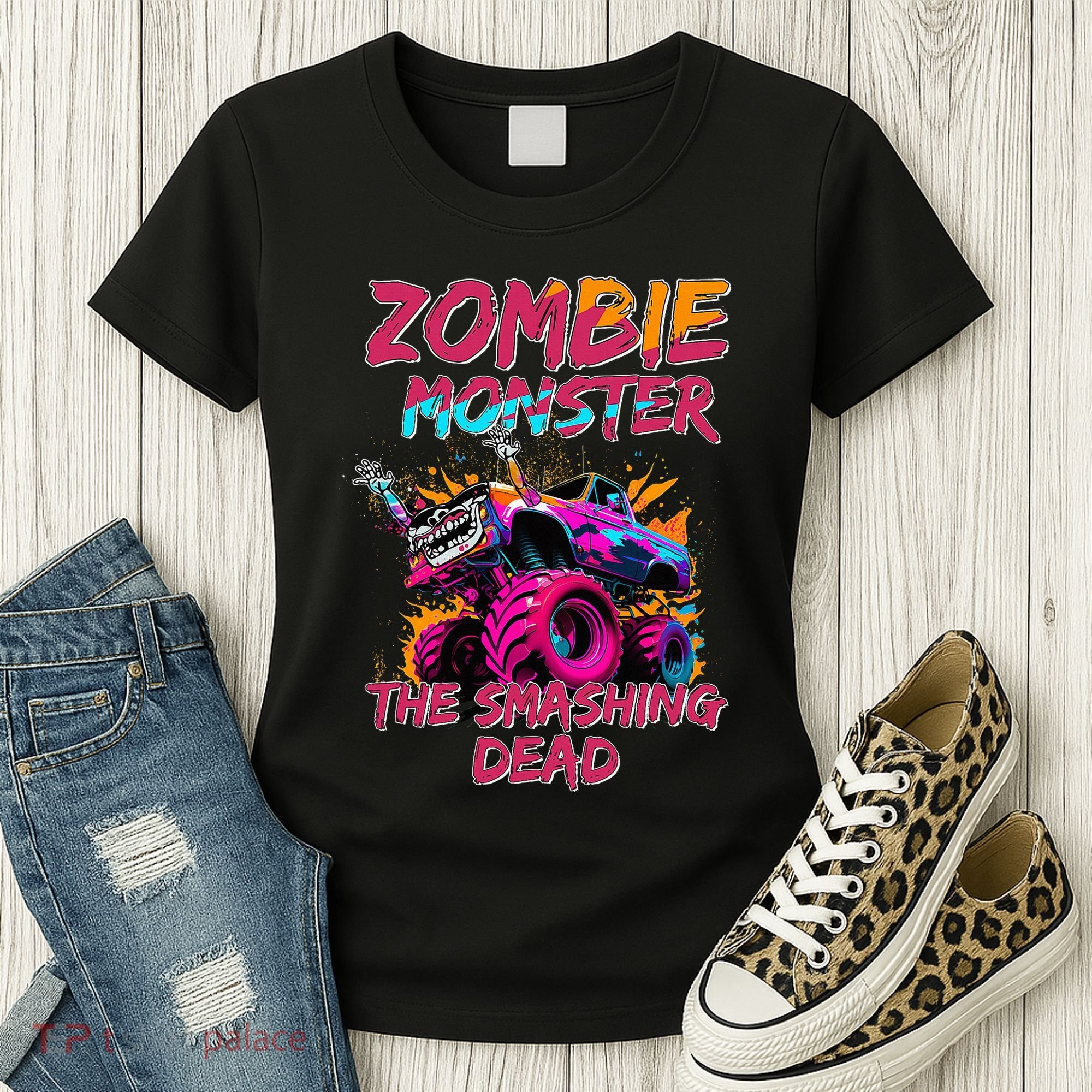 Zombie Monster Truck The Smashing Dead Women's T-Shirt