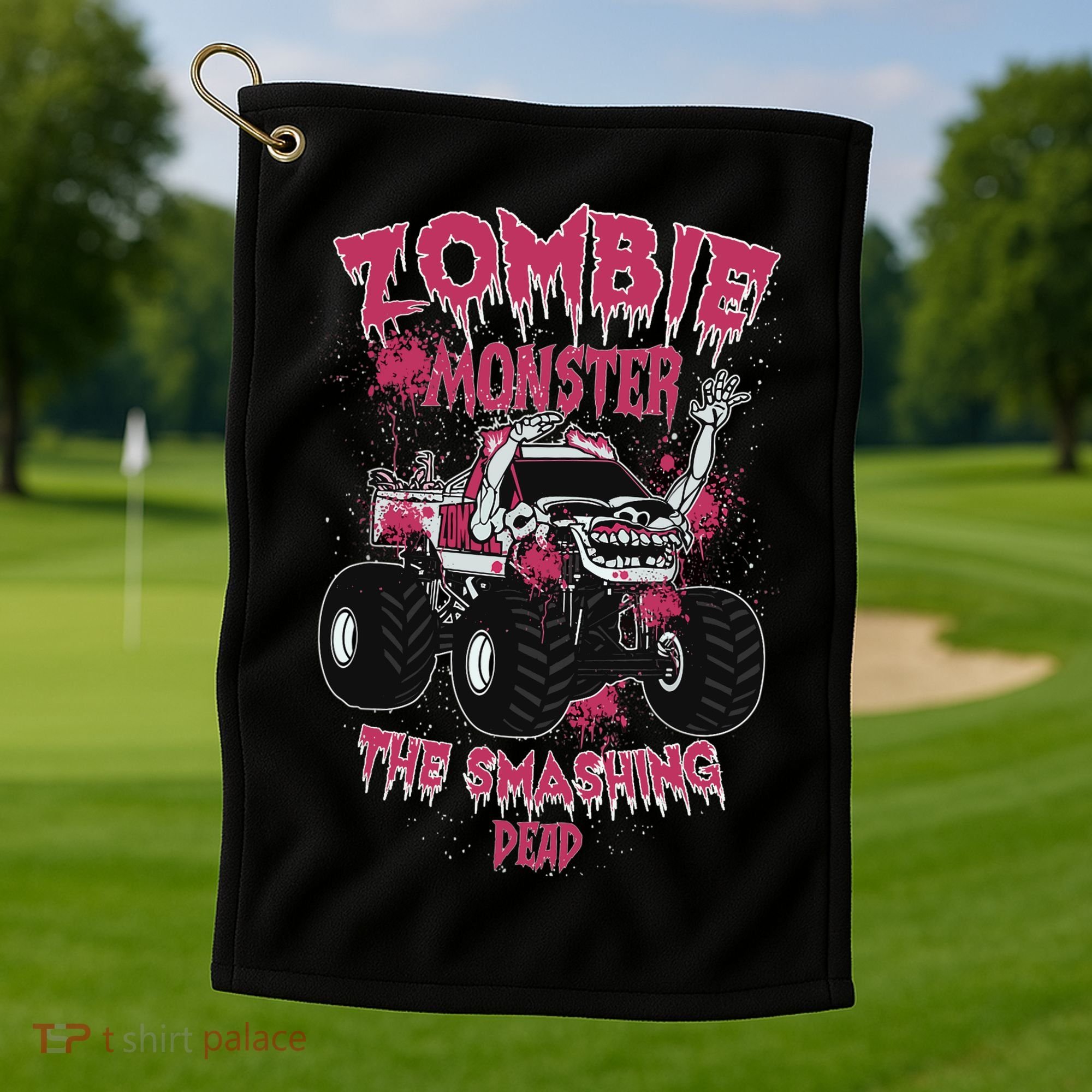 Zombie Monster Truck The Smashing Dead Golf Towel