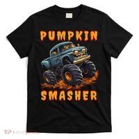 Zombie Monster Truck Pumpkin Smasher Halloween Costume Kids T-Shirt thumb 0