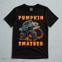 Zombie Monster Truck Pumpkin Smasher Halloween Costume Kids T-Shirt thumb 5