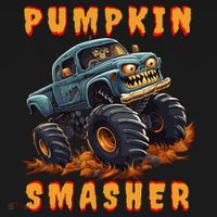 Zombie Monster Truck Pumpkin Smasher Halloween Costume Kids Women's Tank Top thumb 5