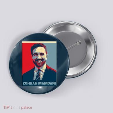 Zohran Mamdani Vintage Poster Design Button