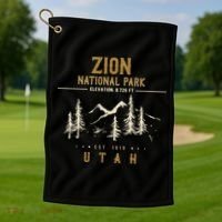 Zion National Park, US Nationalpark In Utah Golf Towel thumb 1