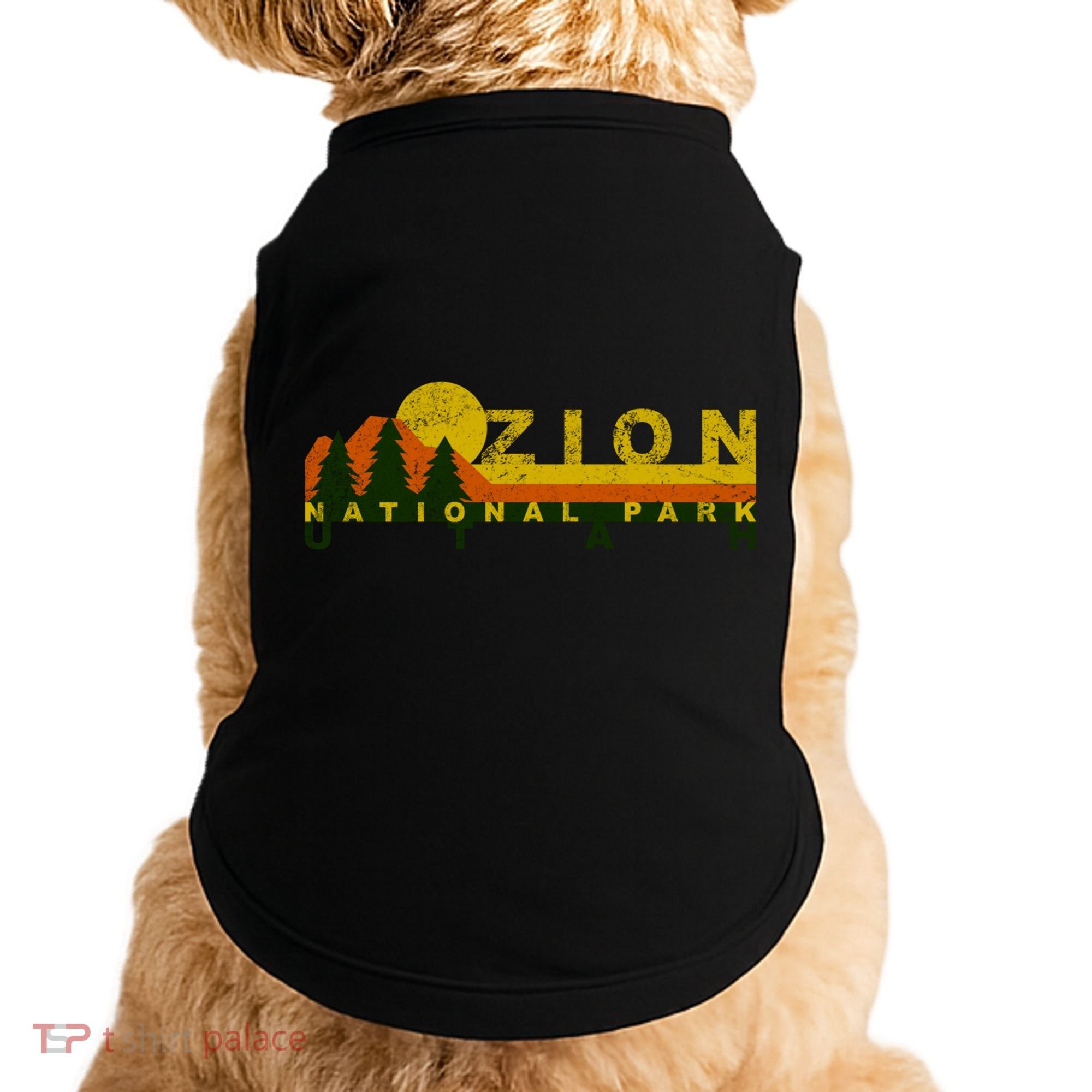 Zion National Park Sunny Mountain Treeline Gift Doggie Tank