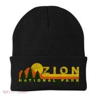 Zion National Park Sunny Mountain Treeline Gift Beanie thumb 0