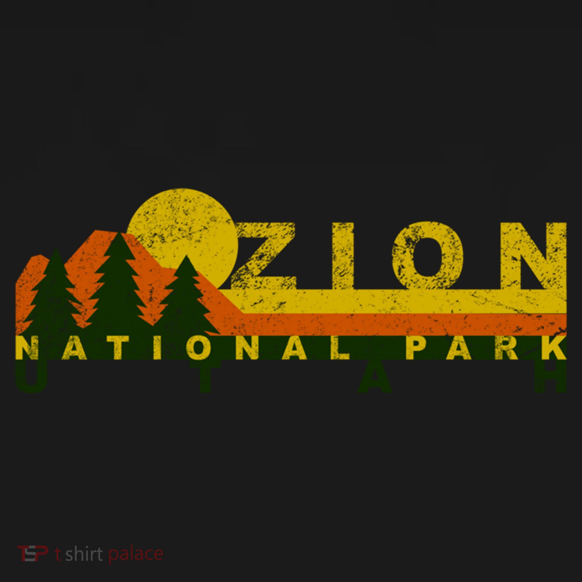 Zion National Park Sunny Mountain Treeline Gift Women's Hoodie