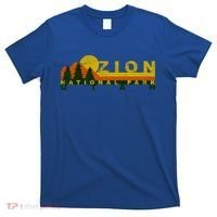 Zion National Park Sunny Mountain Treeline Gift T-Shirt thumb 0