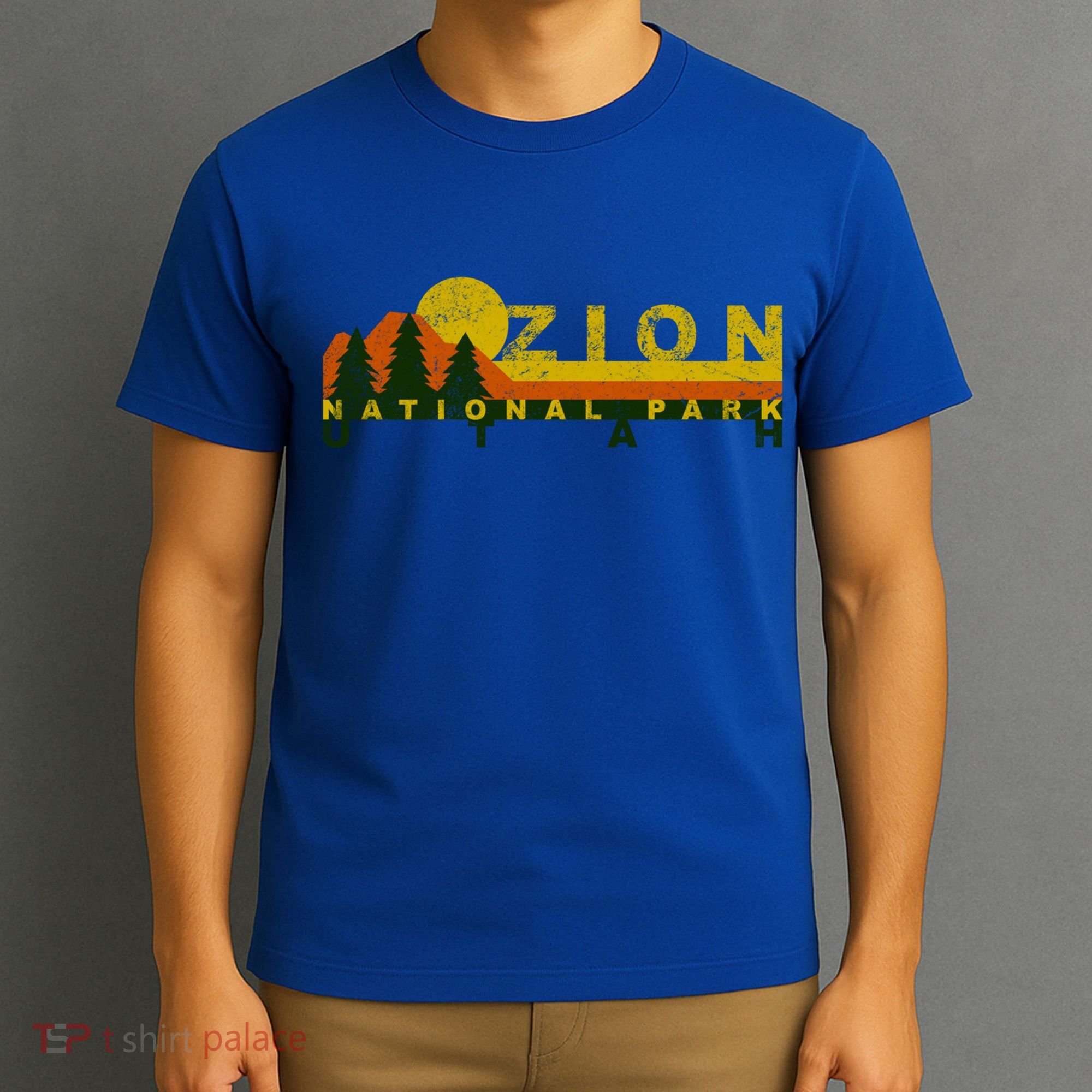 Zion National Park Sunny Mountain Treeline Gift T-Shirt