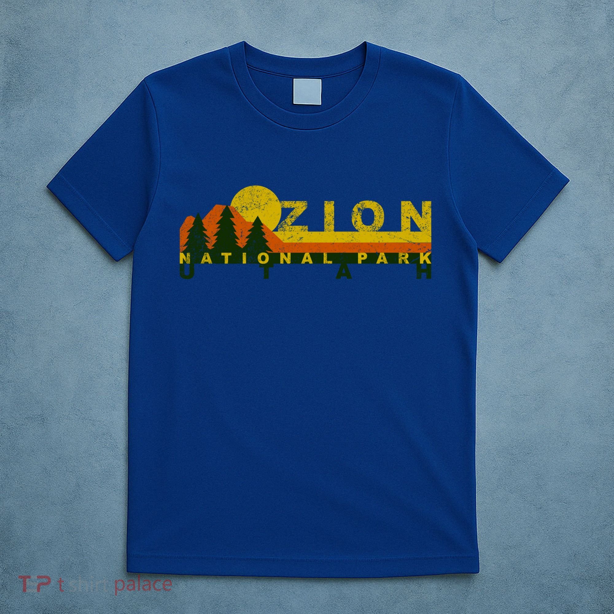 Zion National Park Sunny Mountain Treeline Gift T-Shirt