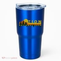 Zion National Park Sunny Mountain Treeline Gift Tumbler thumb 0