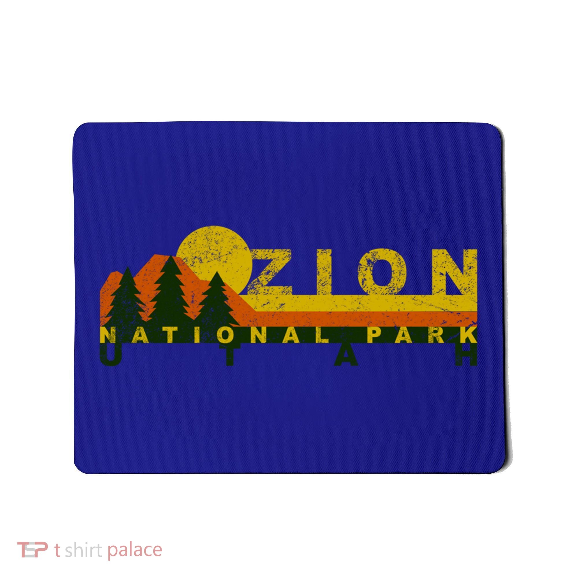 Zion National Park Sunny Mountain Treeline Gift Mousepad