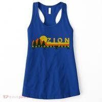 Zion National Park Sunny Mountain Treeline Gift Women's Tank Top thumb 0