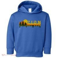 Zion National Park Sunny Mountain Treeline Gift Toddler Hoodie thumb 0