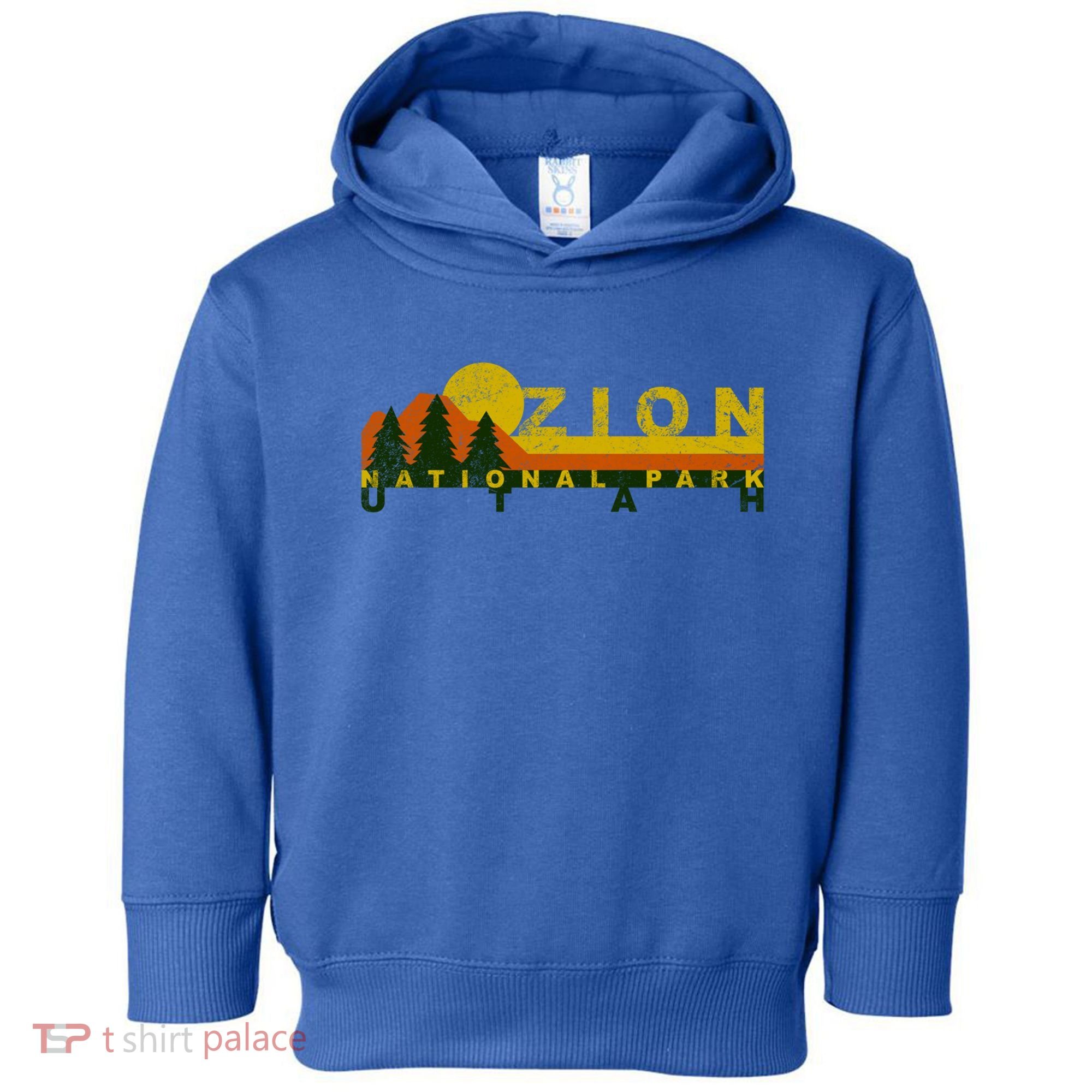 Zion National Park Sunny Mountain Treeline Gift Toddler Hoodie