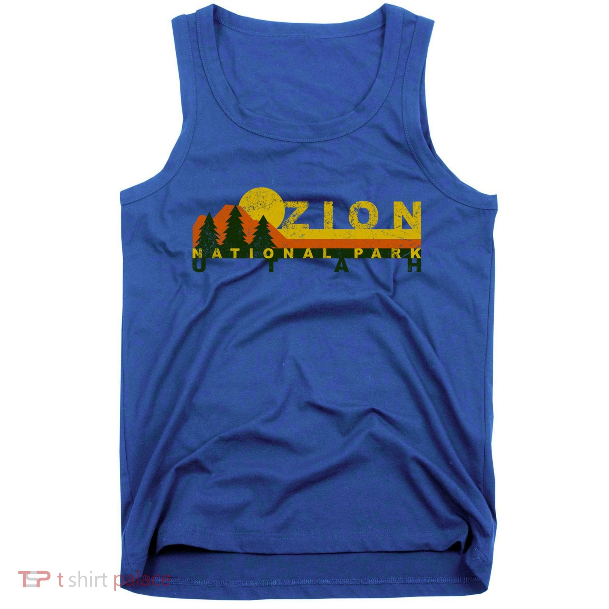 Zion National Park Sunny Mountain Treeline Gift Tank Top