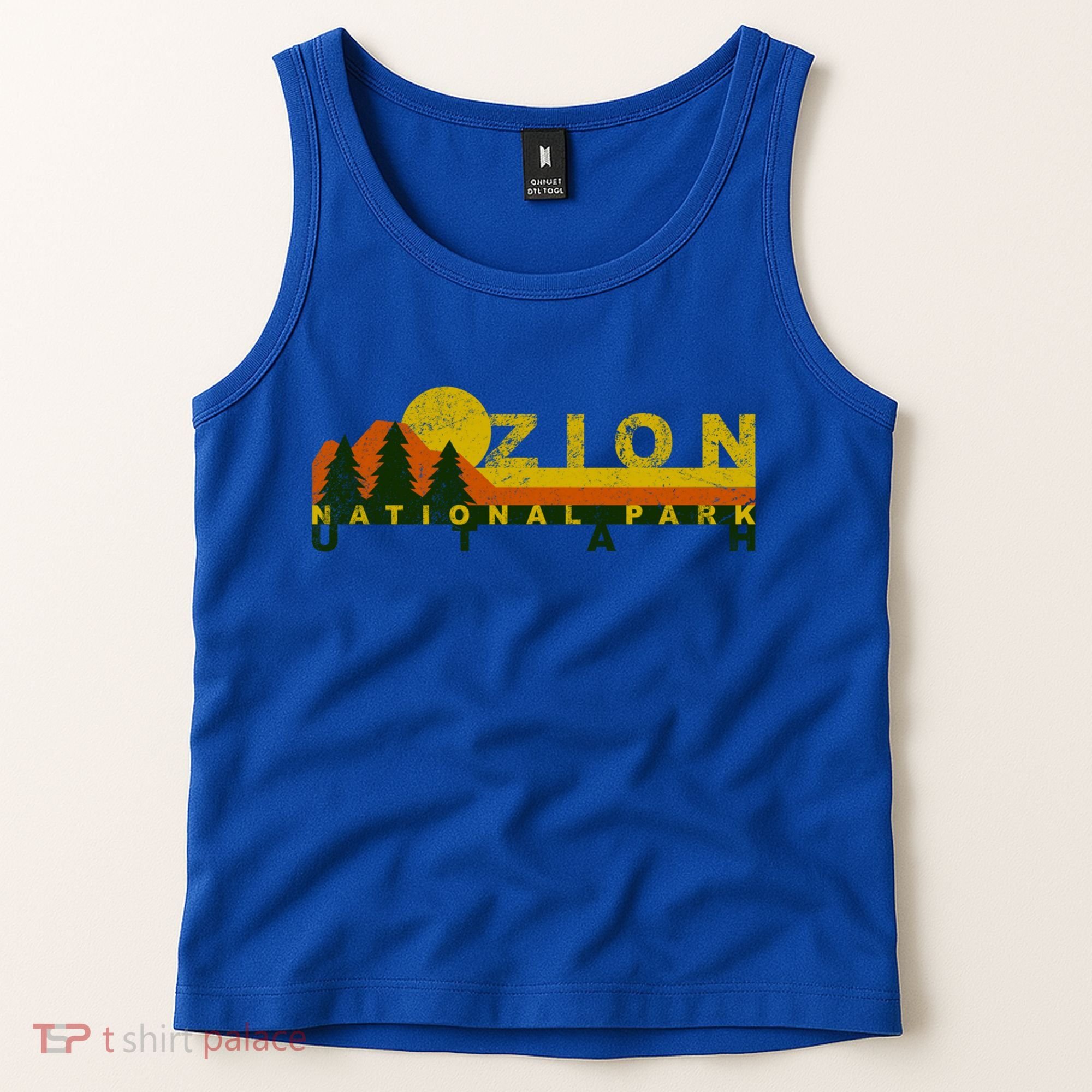 Zion National Park Sunny Mountain Treeline Gift Tank Top