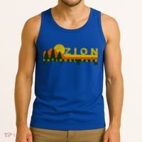 Zion National Park Sunny Mountain Treeline Gift Tank Top thumb 3