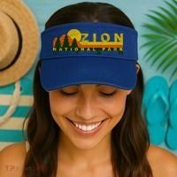 Zion National Park Sunny Mountain Treeline Gift Visor thumb 2
