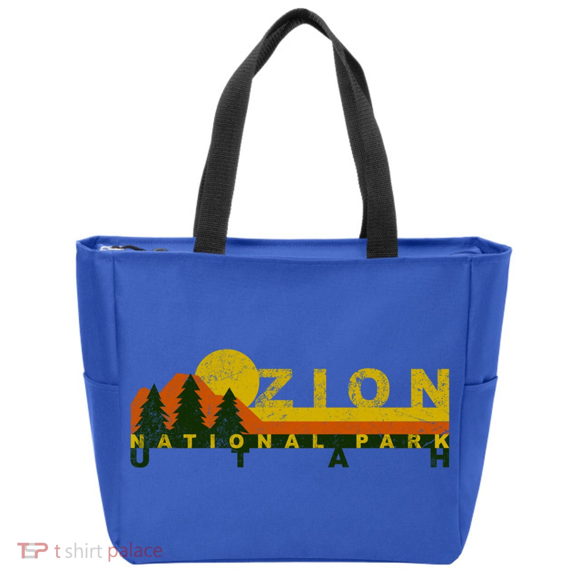 Zion National Park Sunny Mountain Treeline Gift Tote Bag