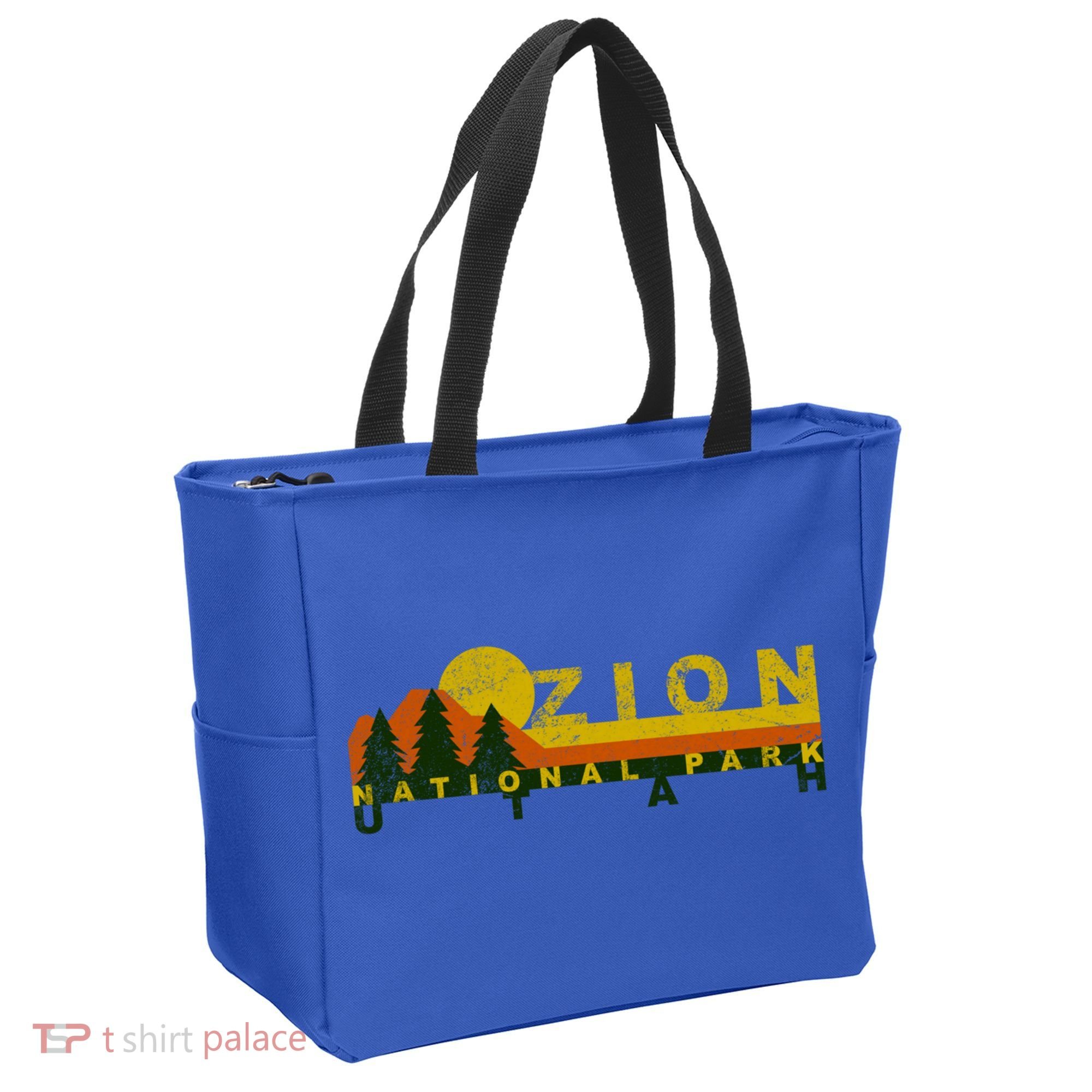Zion National Park Sunny Mountain Treeline Gift Tote Bag
