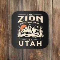 Zion National Park UtahHiking Nature Outdoors Coaster thumb 0