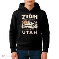 Zion National Park UtahHiking Nature Outdoors Kids Hoodie thumb 4
