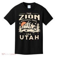Zion National Park UtahHiking Nature Outdoors Kids T-Shirt thumb 0