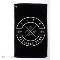 Zion National Park Utah Emblem Ut Souvenir Golf Towel thumb 0