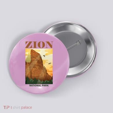 Zion National Park Vintage Button