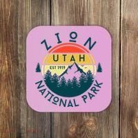 Zion National Park Utah Nature Hiking Outdoors Coaster thumb 0