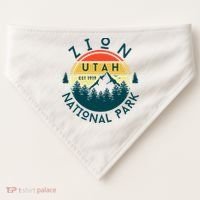Zion National Park Utah Nature Hiking Outdoors USA-Made Doggie Bandana thumb 0