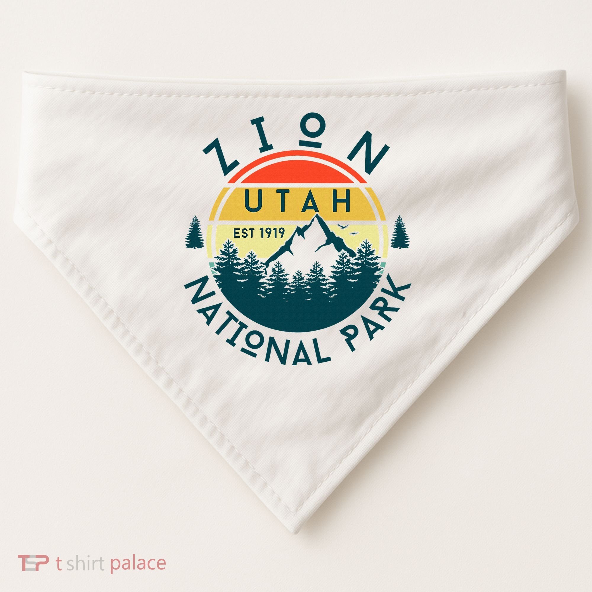 Zion National Park Utah Nature Hiking Outdoors USA-Made Doggie Bandana