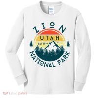 Zion National Park Utah Nature Hiking Outdoors Kids Long Sleeve Shirt thumb 0