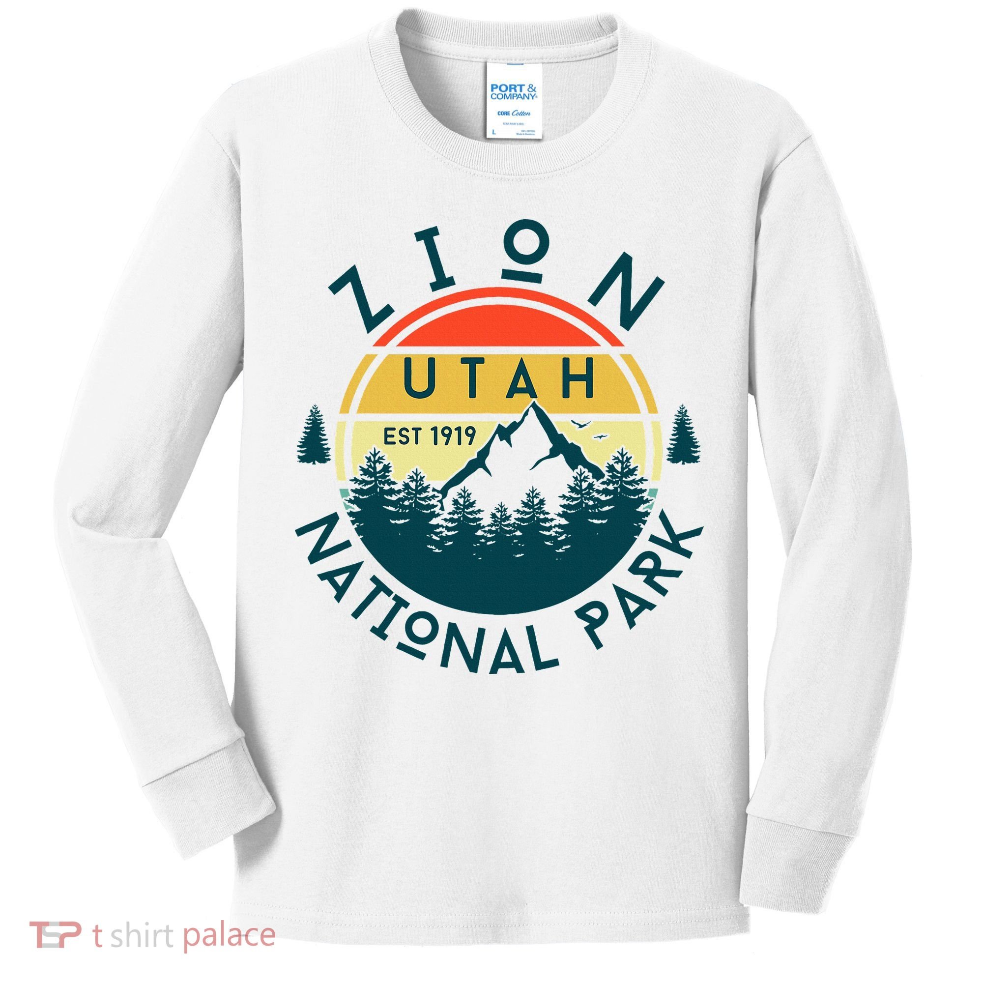 Zion National Park Utah Nature Hiking Outdoors Kids Long Sleeve Shirt