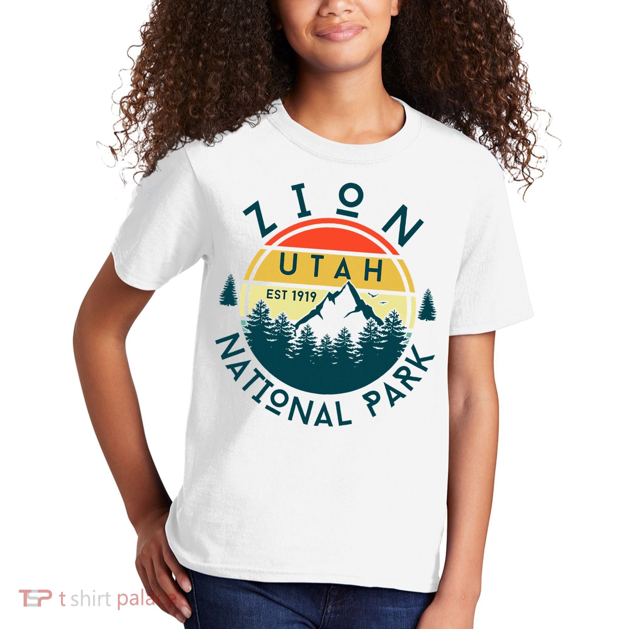Zion National Park Utah Nature Hiking Outdoors Kids T-Shirt