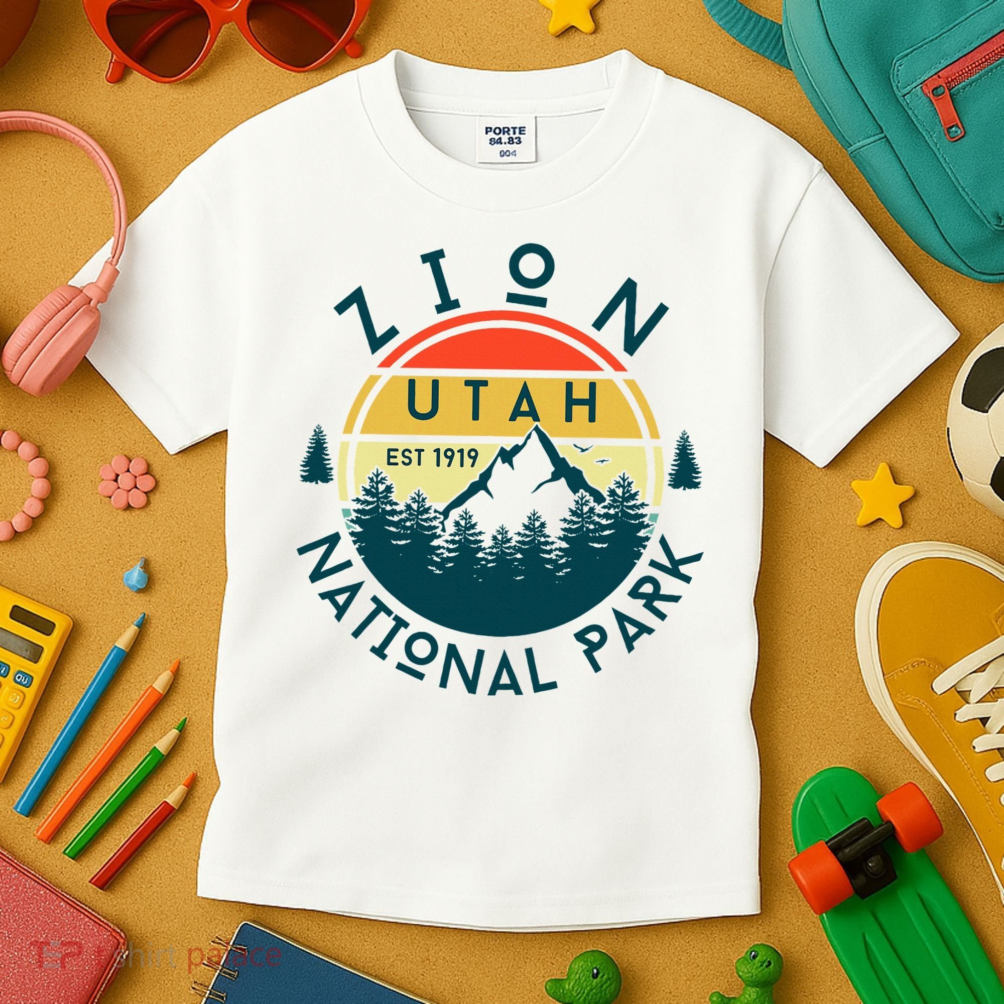 Zion National Park Utah Nature Hiking Outdoors Kids T-Shirt